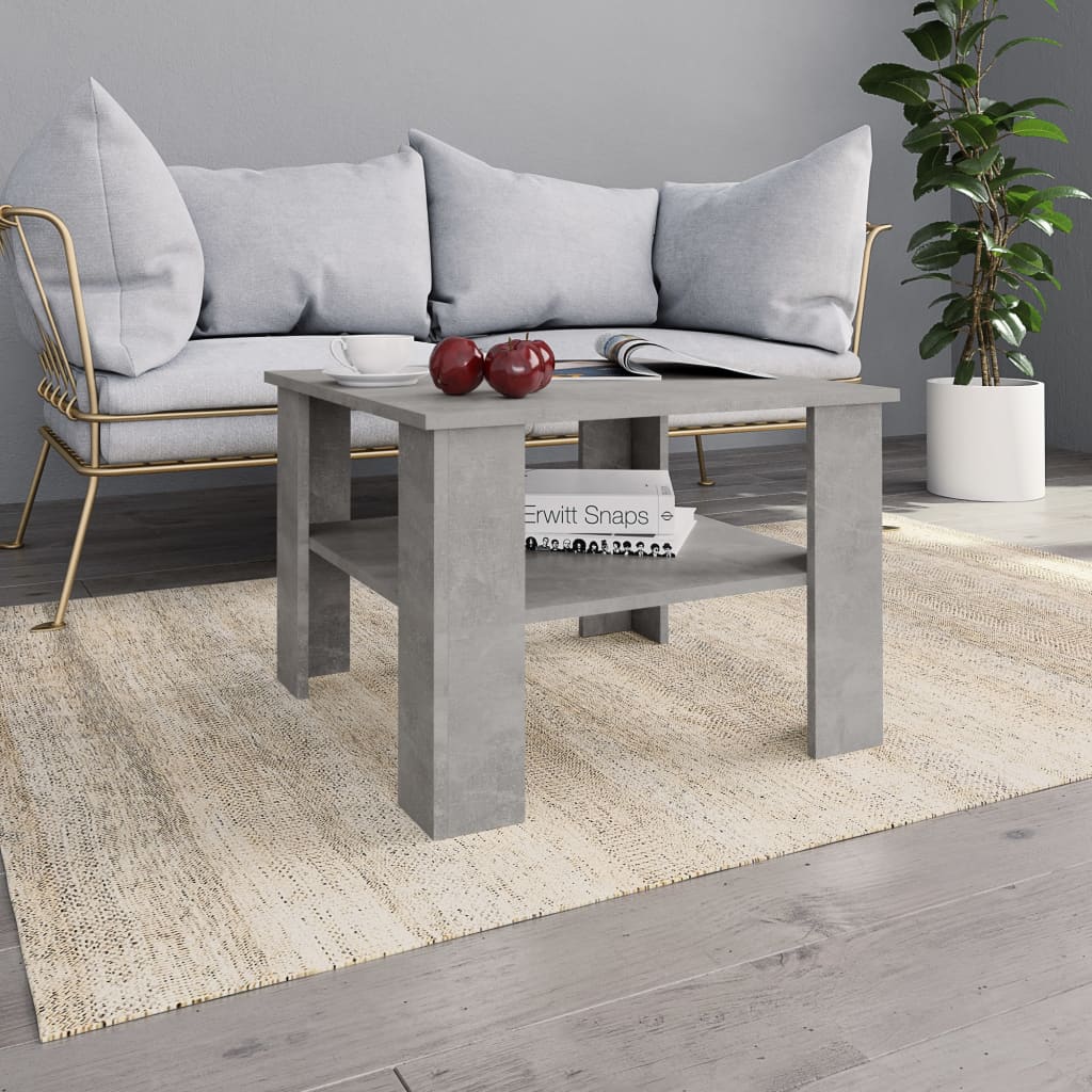 vidaXL Coffee Table End Table Side Sofa Table with Storage Engineered Wood-11
