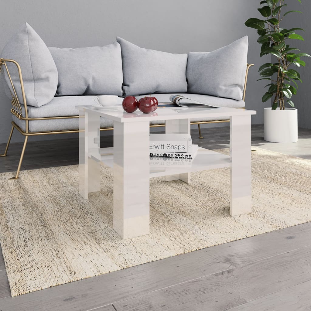 vidaXL Coffee Table End Table Side Sofa Table with Storage Engineered Wood-10