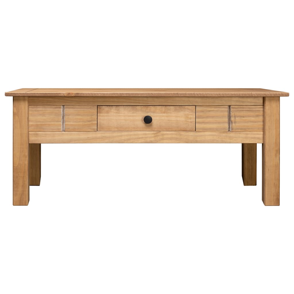 vidaXL Coffee Table Sofa End Table with Drawer Solid Wood Pine Panama Range-9