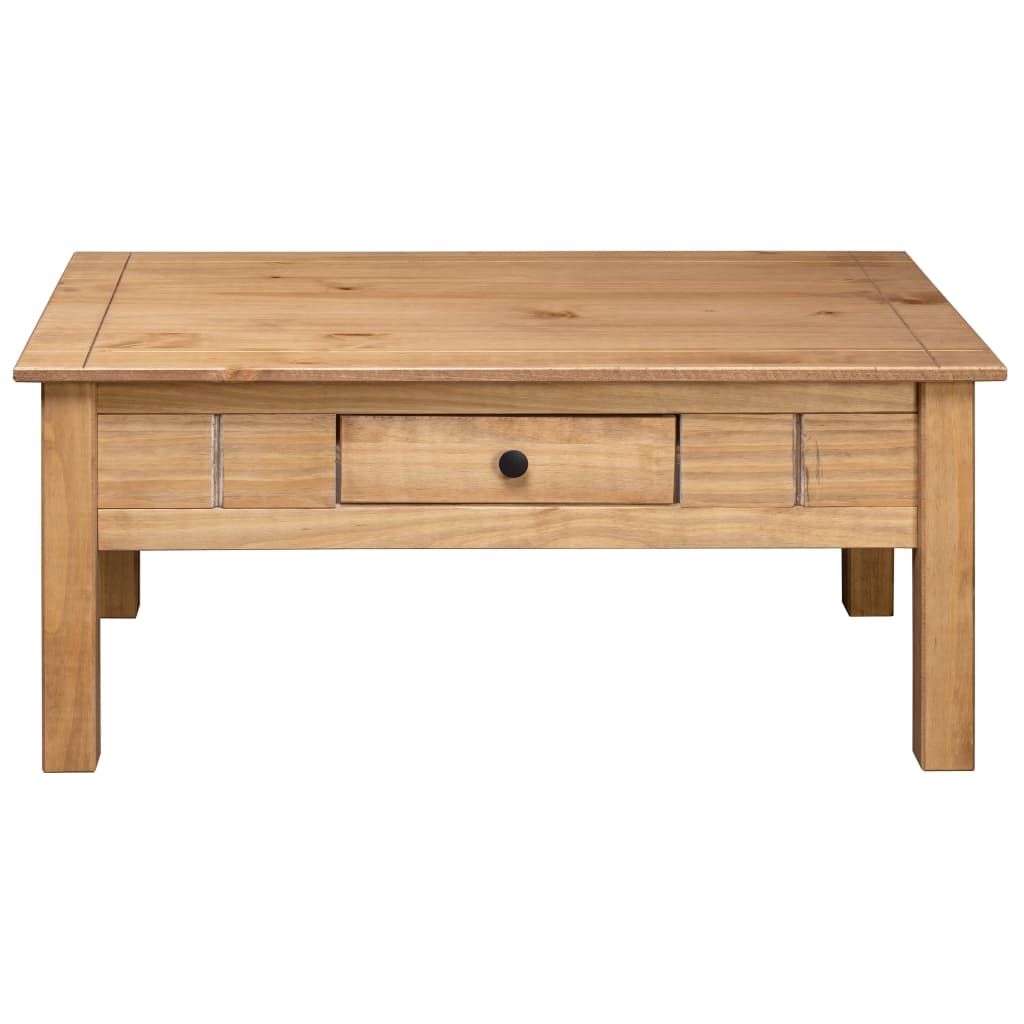 vidaXL Coffee Table Sofa End Table with Drawer Solid Wood Pine Panama Range-14