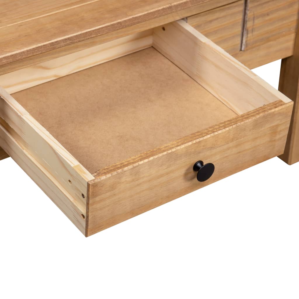 vidaXL Coffee Table Sofa End Table with Drawer Solid Wood Pine Panama Range-16