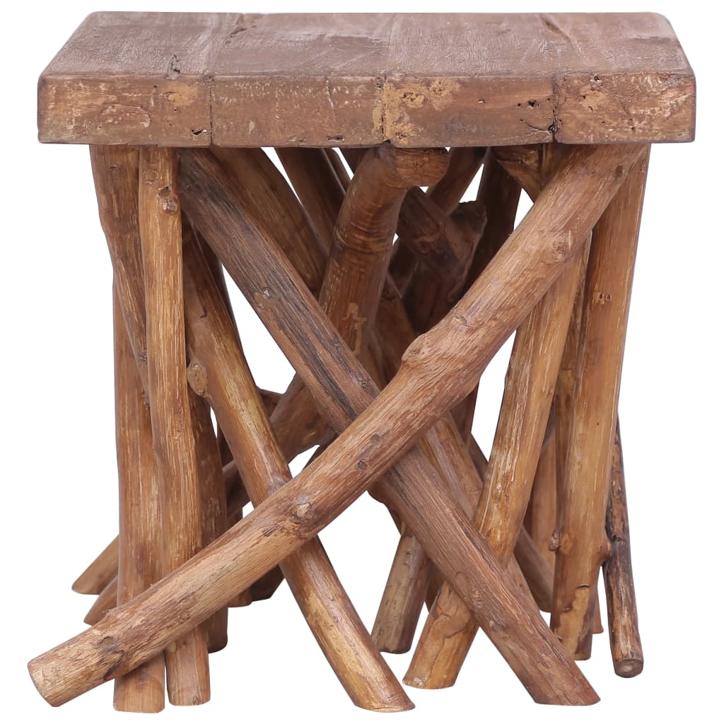 vidaXL Log Coffee Table 15.7"x15.7"x15.7" Solid Wood-0