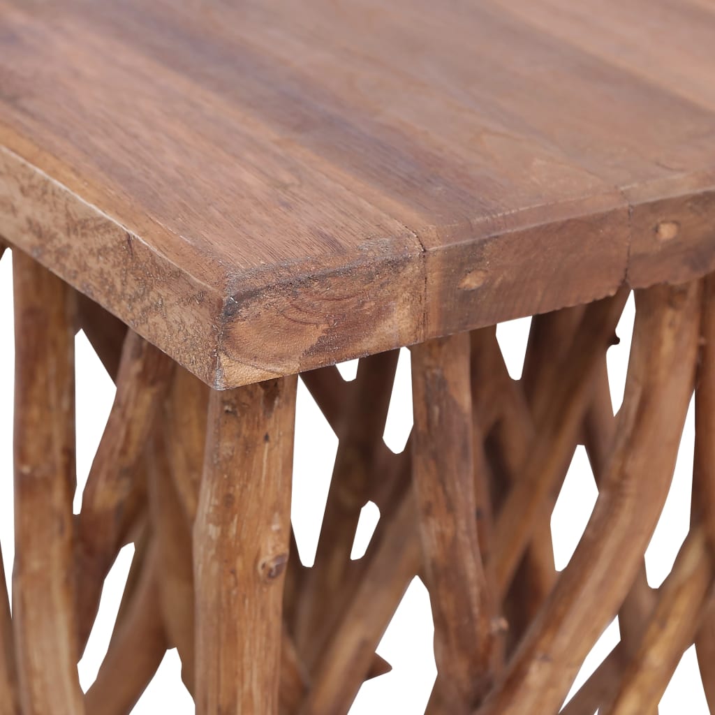 vidaXL Log Coffee Table 15.7"x15.7"x15.7" Solid Wood-1