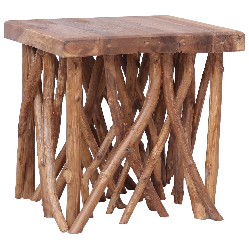 vidaXL Log Coffee Table 15.7"x15.7"x15.7" Solid Wood-3