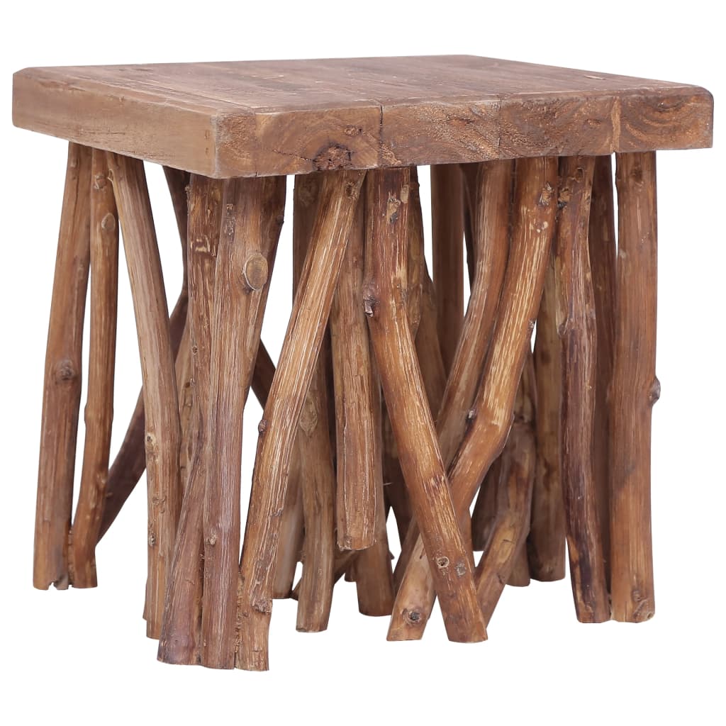 vidaXL Log Coffee Table 15.7"x15.7"x15.7" Solid Wood-5
