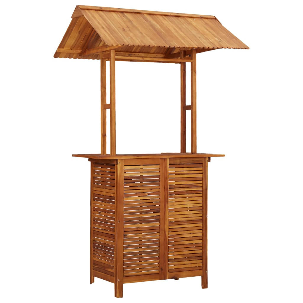 vidaXL Patio Bar Table with Rooftop 44.5"x41.7"x85.4" Solid Wood Acacia-1