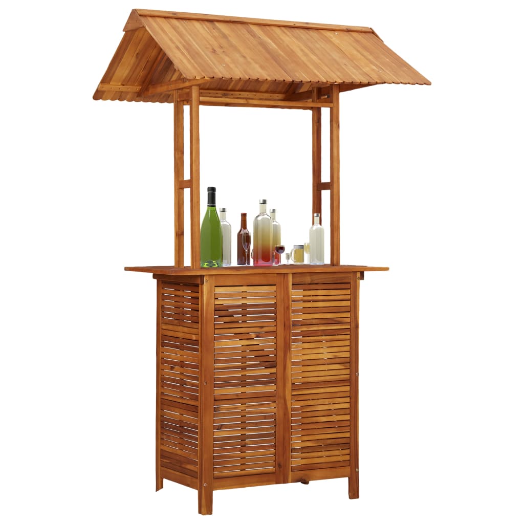 vidaXL Patio Bar Table with Rooftop 44.5"x41.7"x85.4" Solid Wood Acacia-0