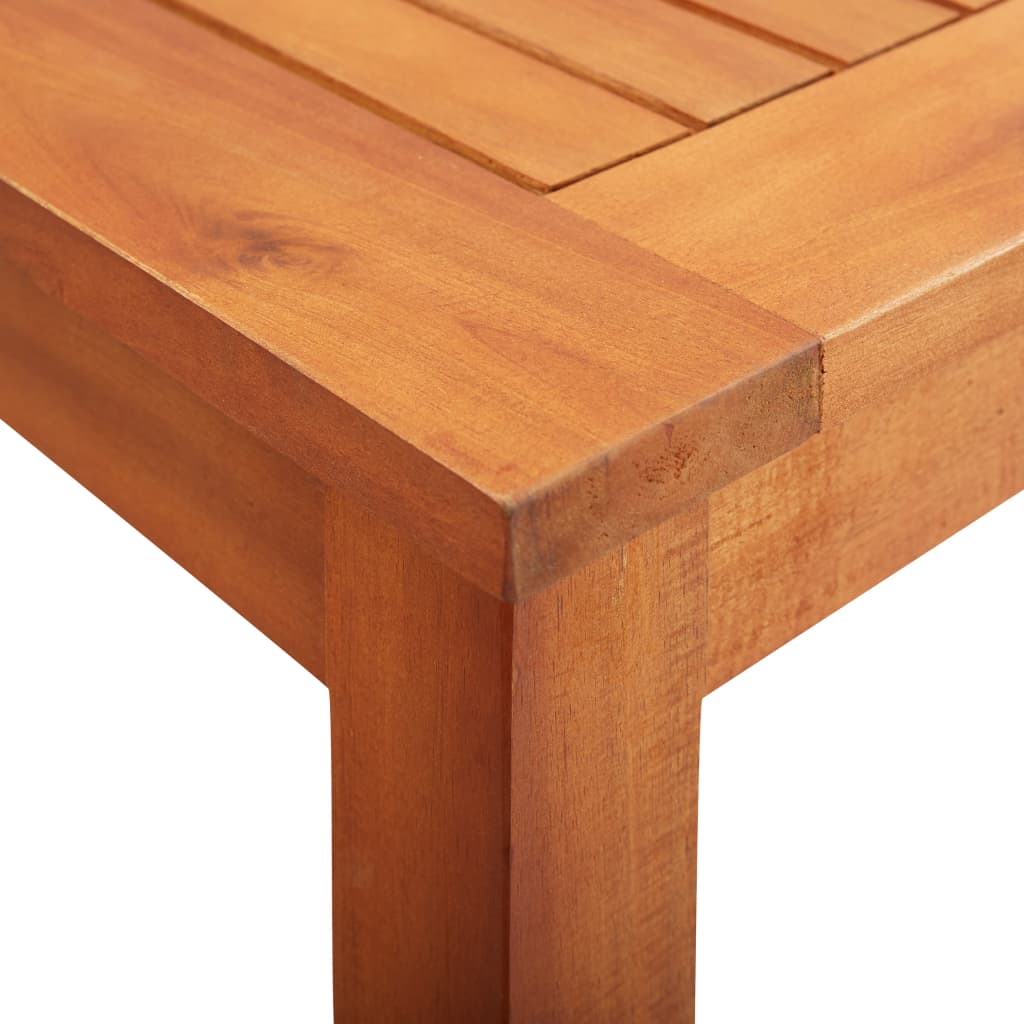 vidaXL Patio Table Outdoor Dining Table with Umbrella Hole Solid Acacia Wood-8
