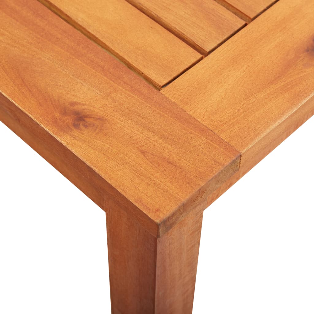 vidaXL Patio Table Outdoor Dining Table with Umbrella Hole Solid Acacia Wood-5