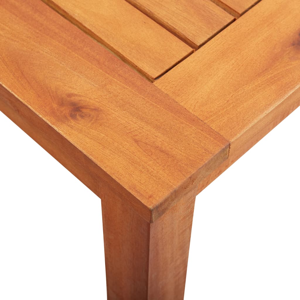 vidaXL Patio Table Outdoor Dining Table with Umbrella Hole Solid Acacia Wood-13