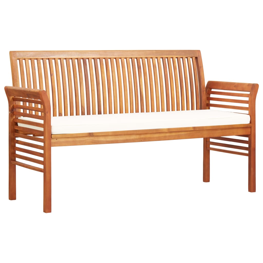 vidaXL Outdoor Patio Bench 2-Seater Patio Bench with Cushion Solid Wood Acacia-10