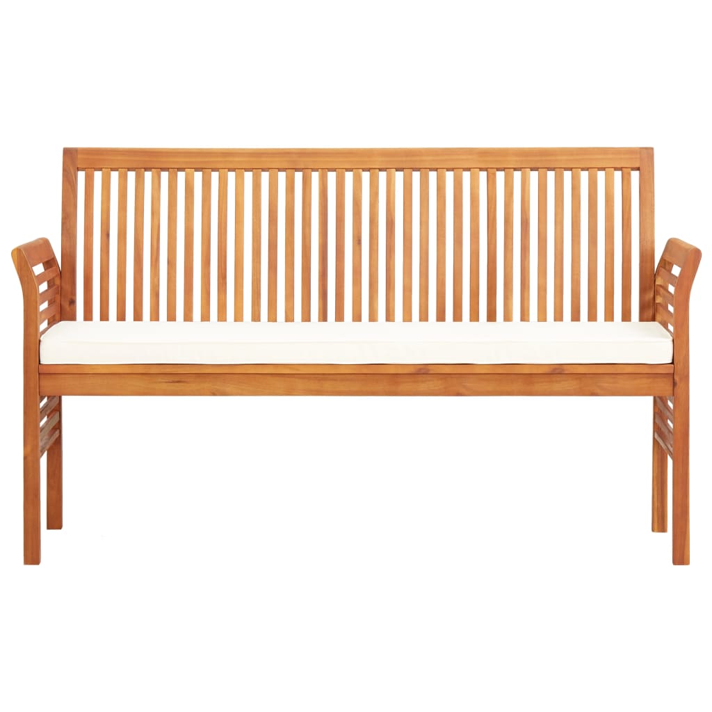 vidaXL Outdoor Patio Bench 2-Seater Patio Bench with Cushion Solid Wood Acacia-13