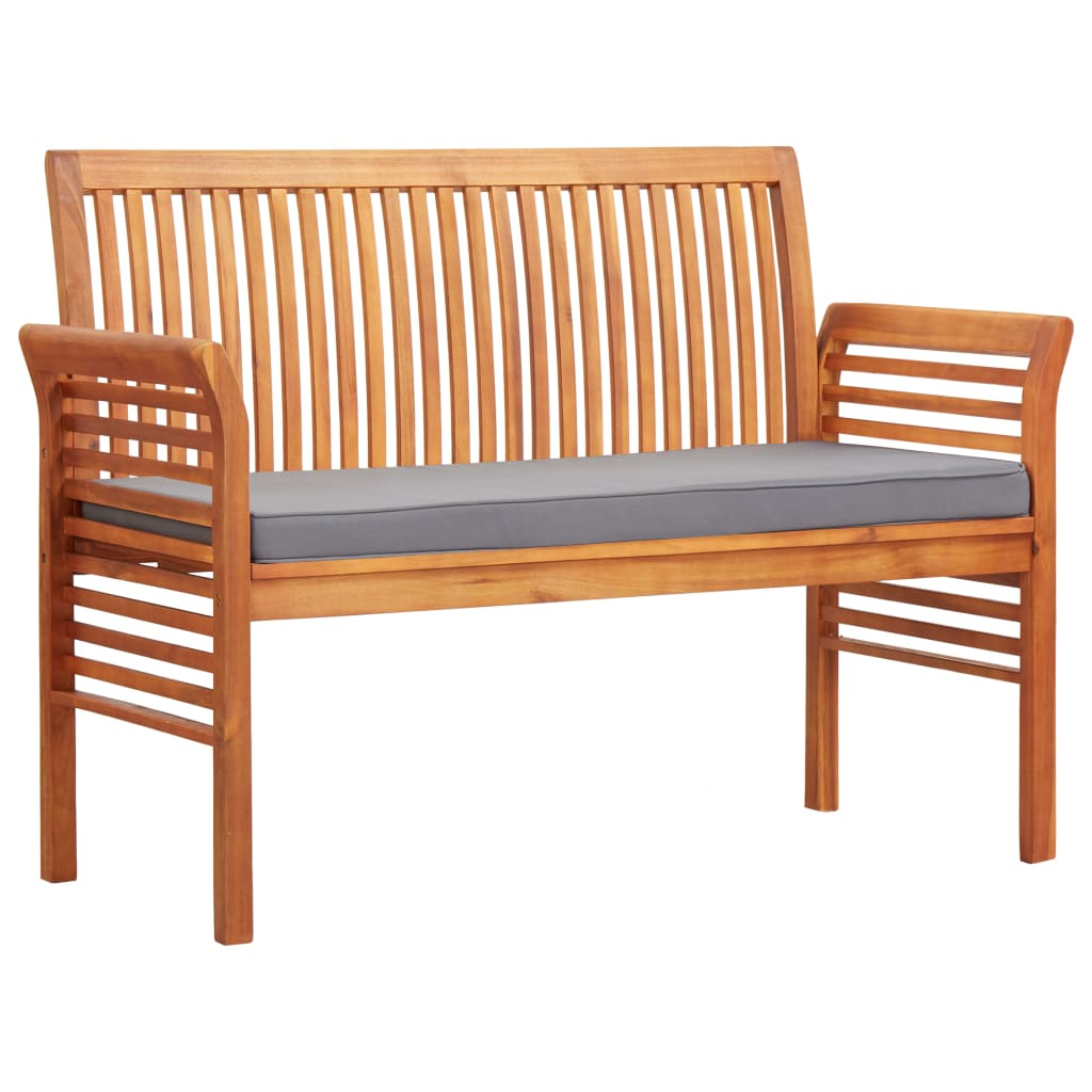 vidaXL Outdoor Patio Bench 2-Seater Patio Bench with Cushion Solid Wood Acacia-19