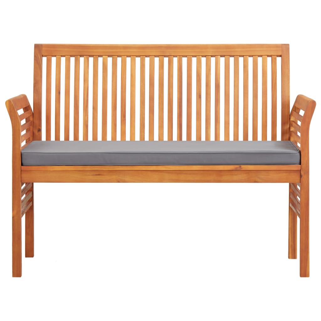 vidaXL Outdoor Patio Bench 2-Seater Patio Bench with Cushion Solid Wood Acacia-22