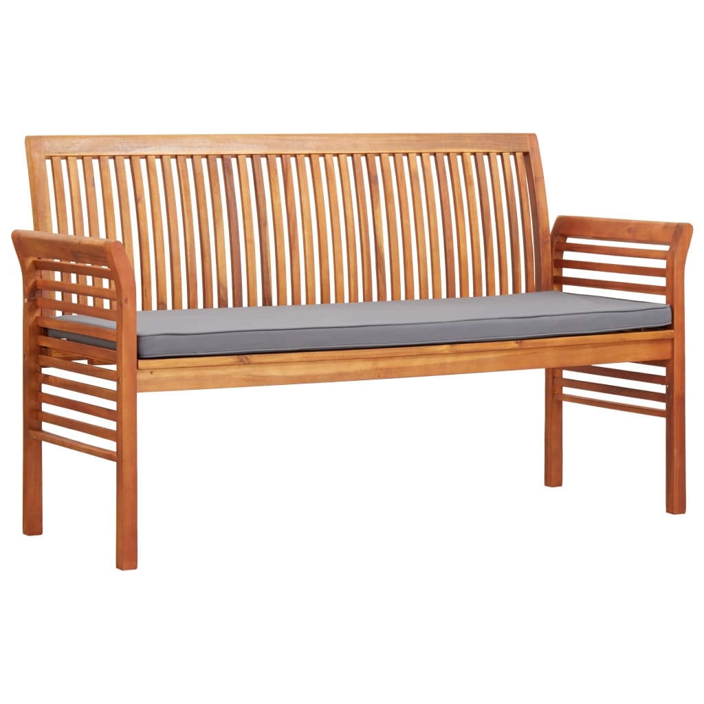 vidaXL Outdoor Patio Bench 2-Seater Patio Bench with Cushion Solid Wood Acacia-26