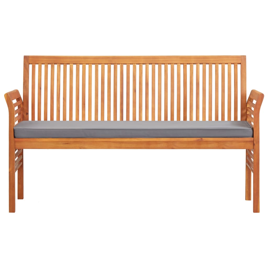 vidaXL Outdoor Patio Bench 2-Seater Patio Bench with Cushion Solid Wood Acacia-2