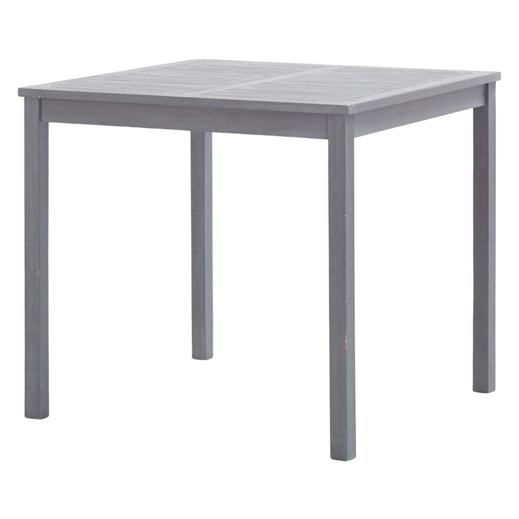 vidaXL Solid Acacia Wood Garden Table Outdoor Dining Furniture Brown/Gray-2