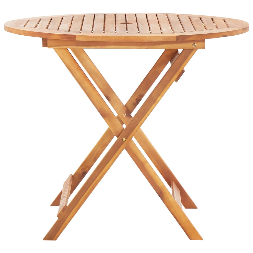 vidaXL Folding Patio Table 35.4"x29.5" Solid Acacia Wood-20