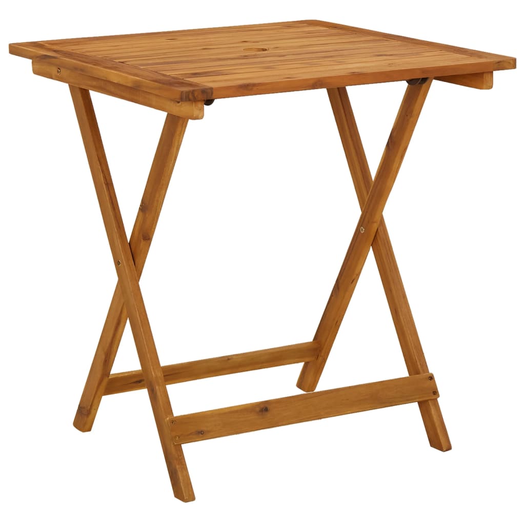 vidaXL Folding Patio Table 35.4"x29.5" Solid Acacia Wood-7