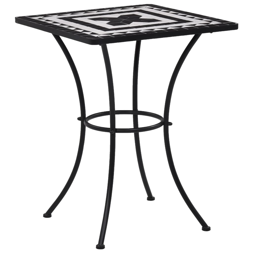 vidaXL Bistro Table Outdoor Side Table Garden Patio Porch Mosaic Table Ceramic-4