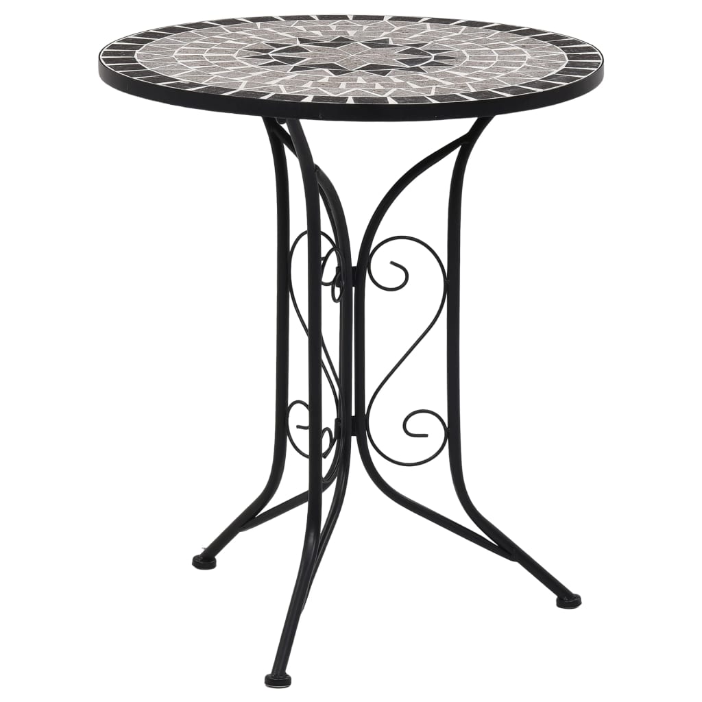 vidaXL Bistro Table Outdoor Side Table Garden Porch Patio Mosaic Table Ceramic-5