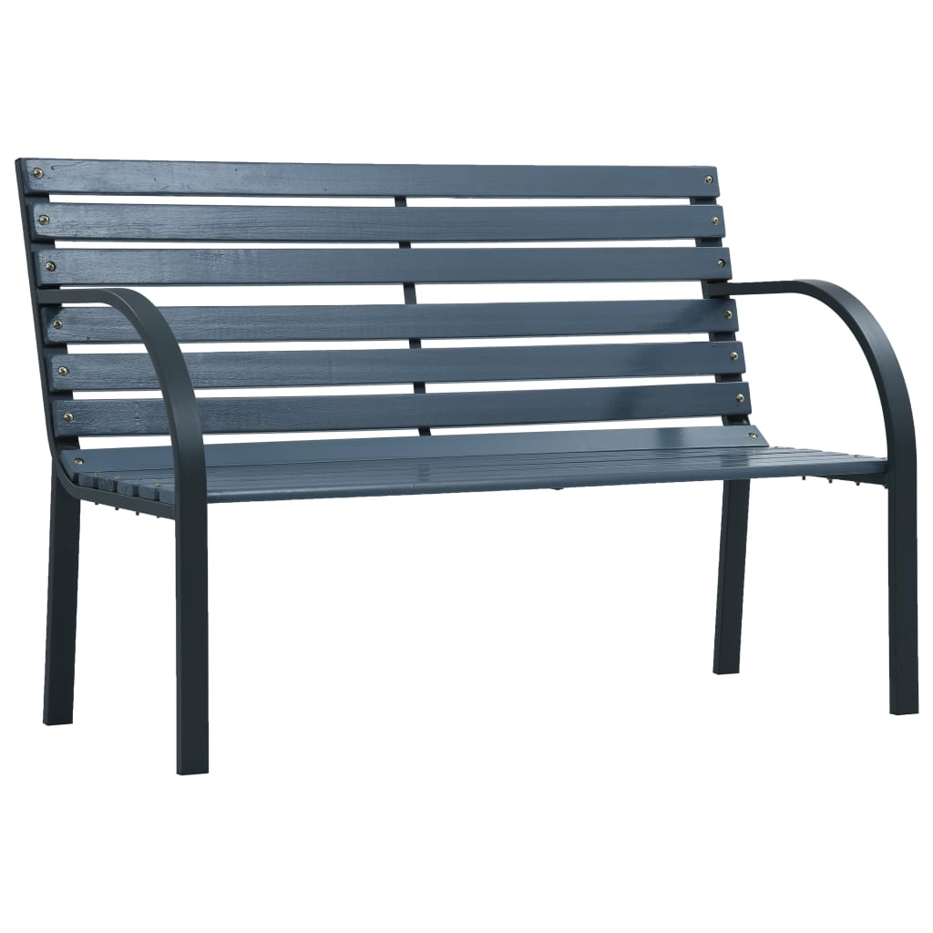 vidaXL Outdoor Patio Bench 2-Seater Bench Patio Loveseat Chair Wood and Iron-1