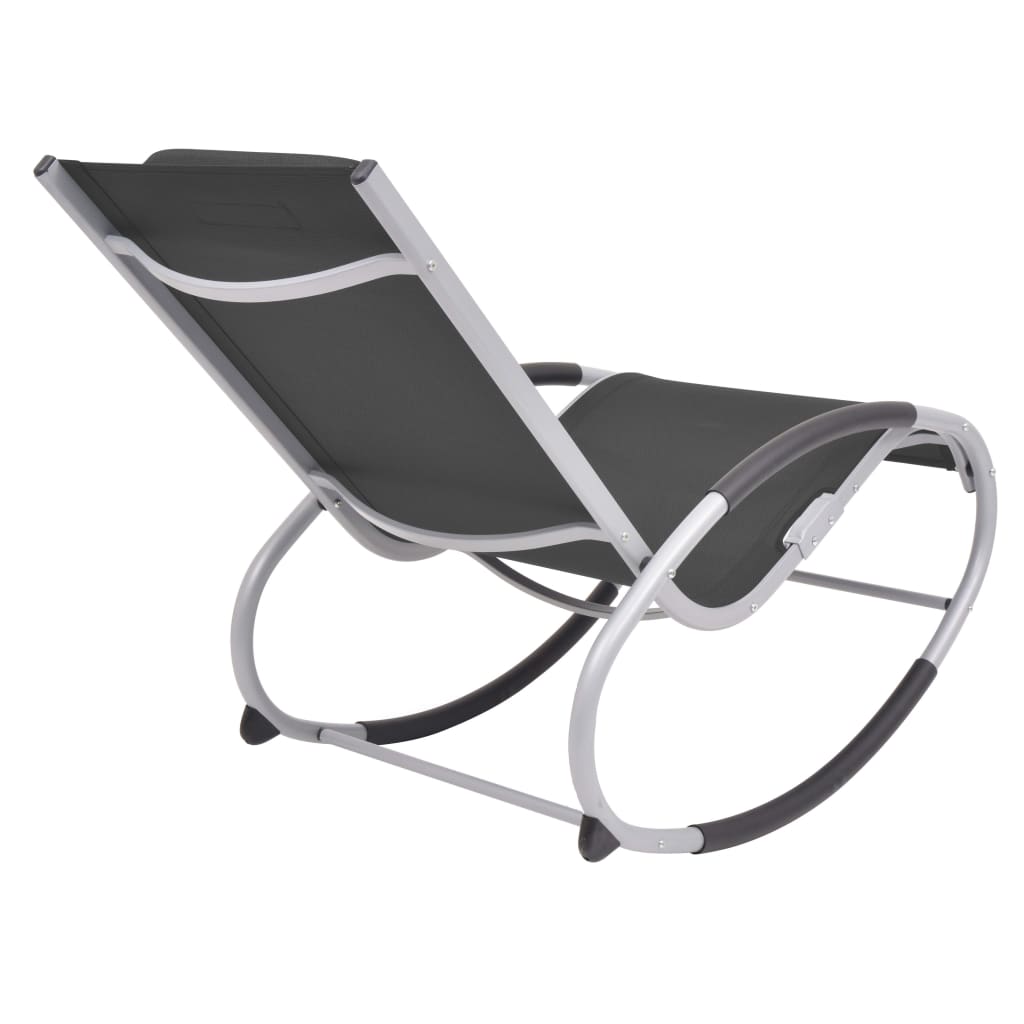 vidaXL Rocking Chair Outdoor Rocker Patio Rocking Chair with Pillow Textilene-13