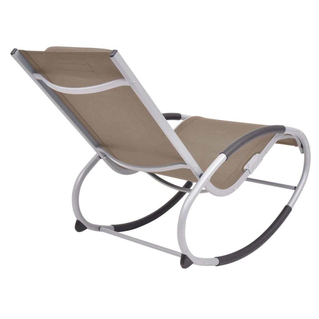 vidaXL Rocking Chair Outdoor Rocker Patio Rocking Chair with Pillow Textilene-16