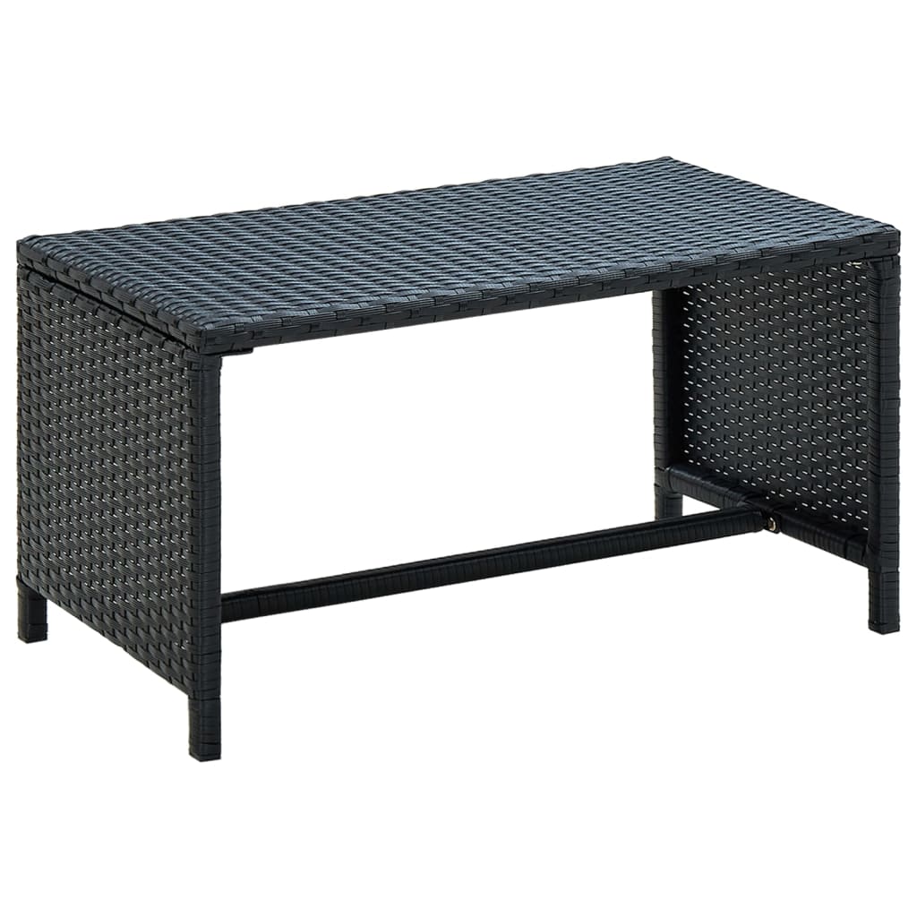 vidaXL Coffee Table Accent Side Table for Living Room Balcony Poly Rattan-0