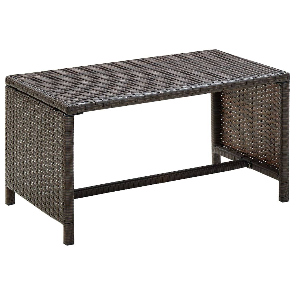 vidaXL Coffee Table Accent Side Table for Living Room Balcony Poly Rattan-8