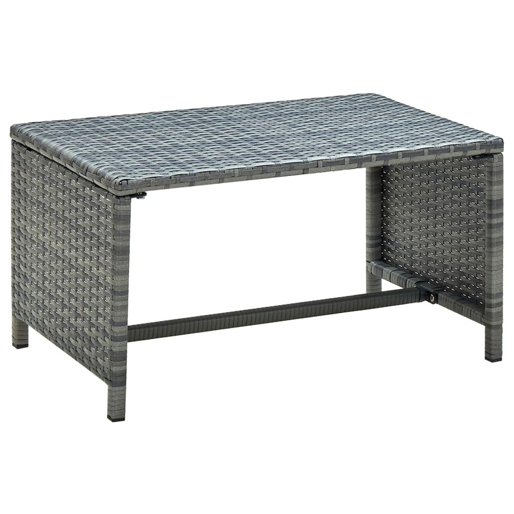 vidaXL Coffee Table Accent Side Table for Living Room Balcony Poly Rattan-1