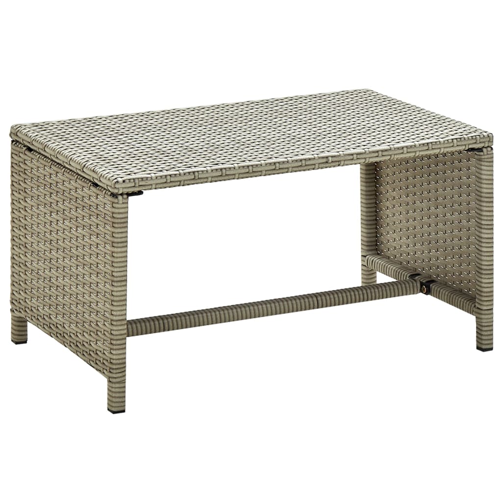 vidaXL Coffee Table Accent Side Table for Living Room Balcony Poly Rattan-11