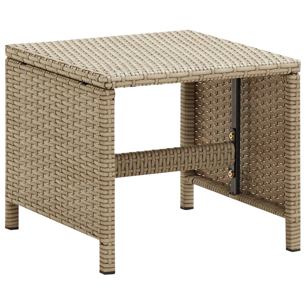 vidaXL Patio Furniture 2 Pcs Outdoor Patio Stool with Cushions Poly Rattan-1