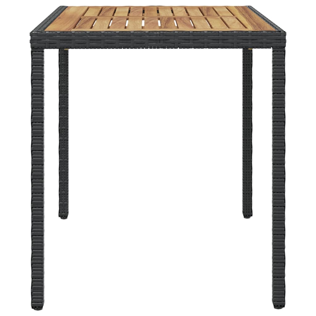 vidaXL Outdoor Dining Table Garden Porch Patio Table with Glass Top PE Rattan-14