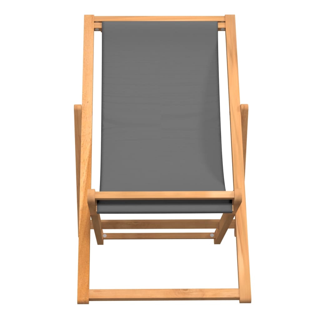 vidaXL Deck Chair Teak 22.1"x41.3"x37.8" Blue-37