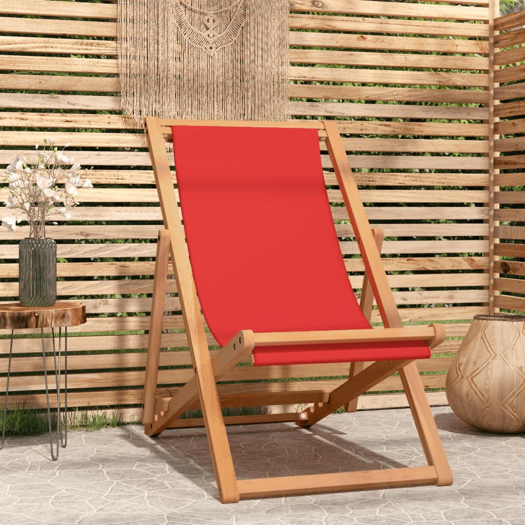 vidaXL Deck Chair Teak 22.1"x41.3"x37.8" Blue-57