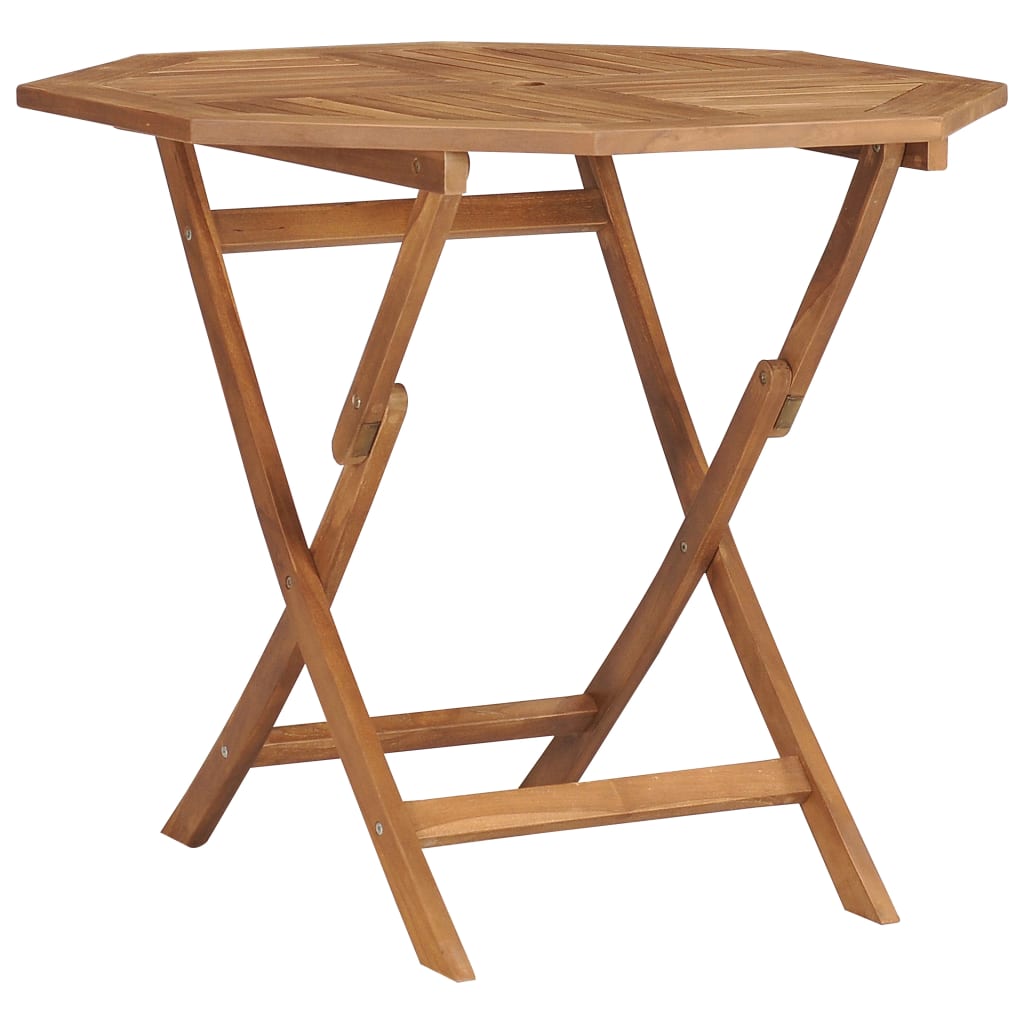 vidaXL Folding Patio Table 33.5"x33.5"x29.9" Solid Teak Wood-0