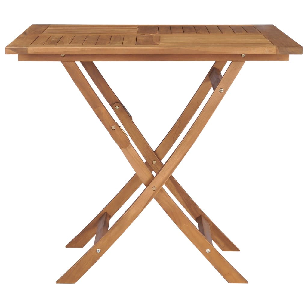 vidaXL Folding Patio Table 33.5"x33.5"x29.9" Solid Teak Wood-0