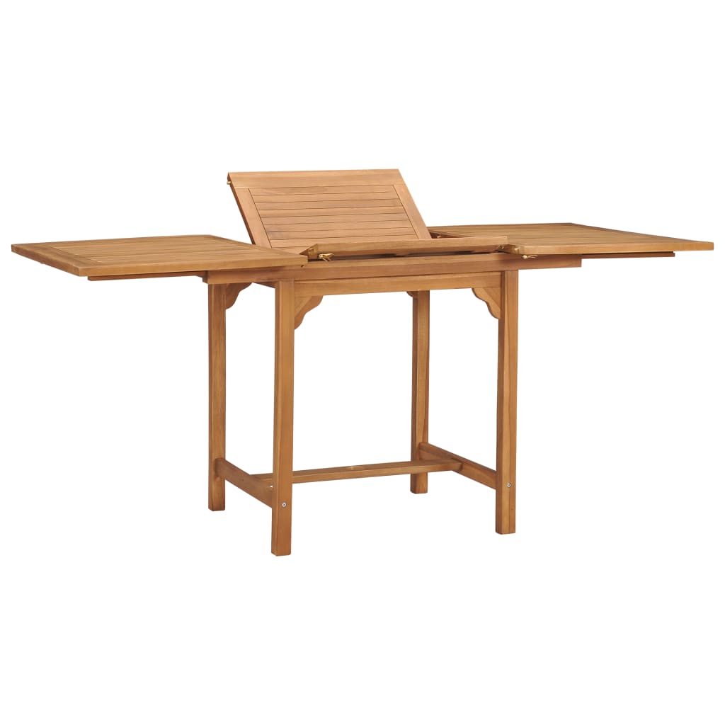 vidaXL Extending Patio Table (43.3"-63")x31.5"x29.5" Solid Teak Wood-0