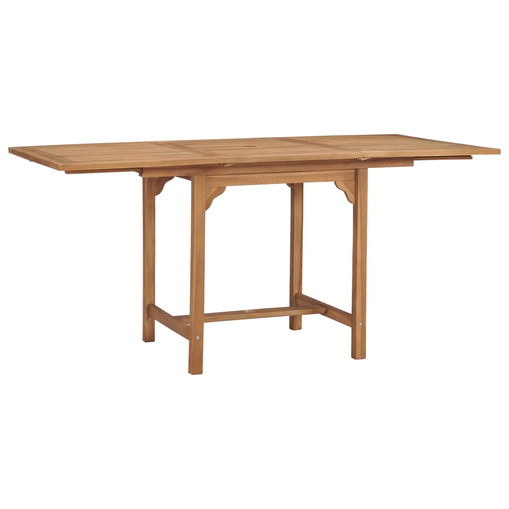 vidaXL Extending Patio Table (43.3"-63")x31.5"x29.5" Solid Teak Wood-2