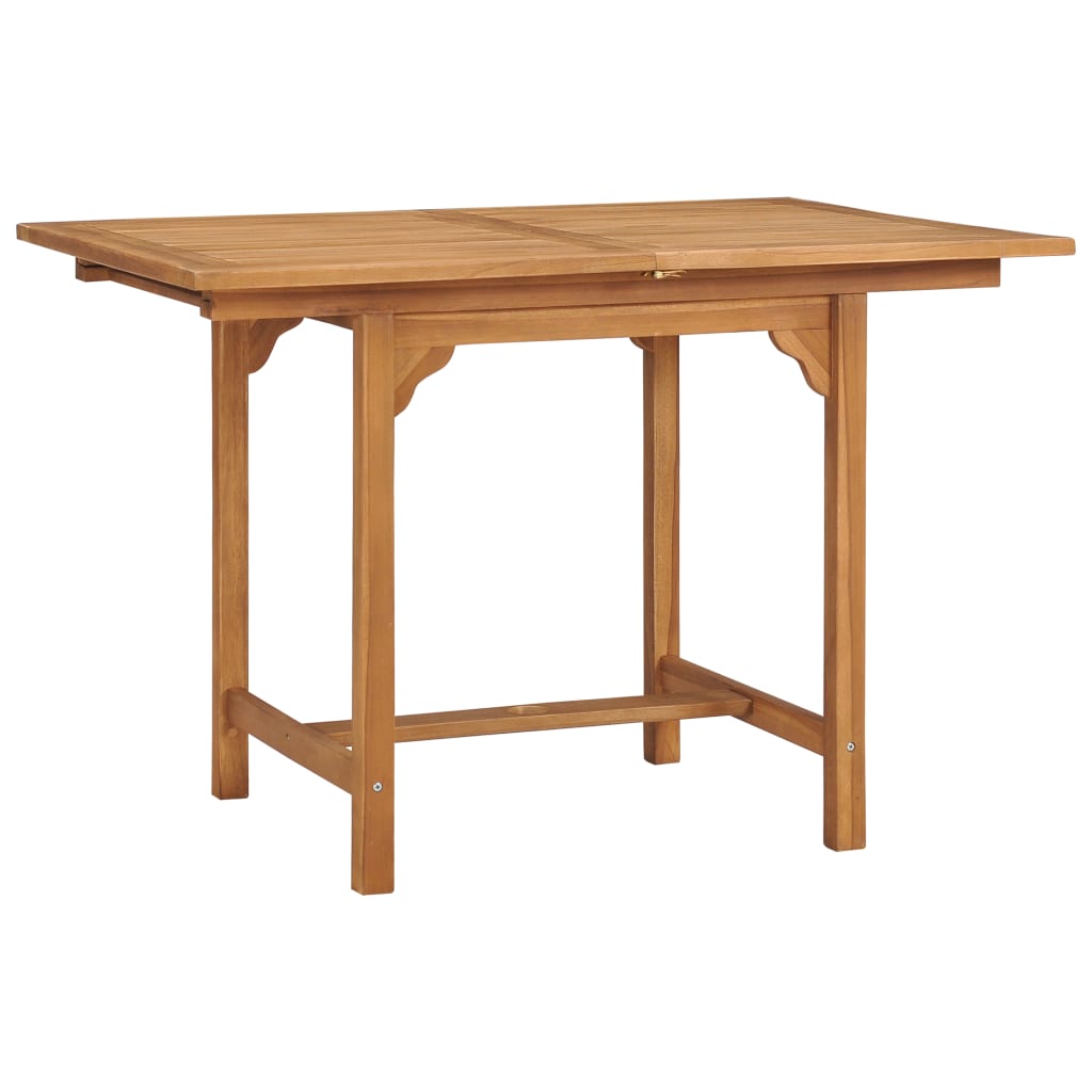 vidaXL Extending Patio Table (43.3"-63")x31.5"x29.5" Solid Teak Wood-3