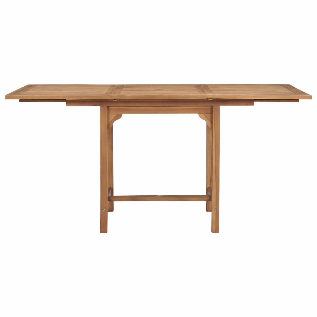 vidaXL Extending Patio Table (43.3"-63")x31.5"x29.5" Solid Teak Wood-5