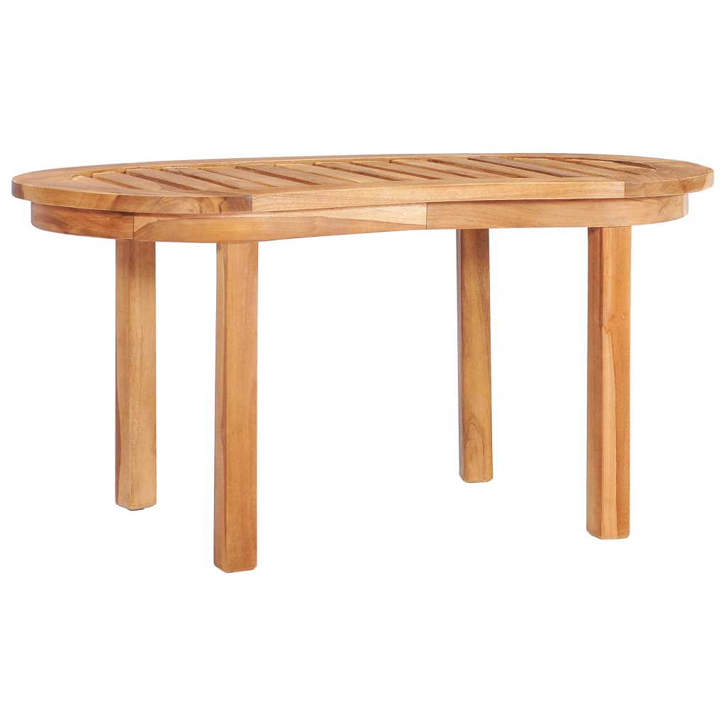 vidaXL Coffee Table 35.4"x19.7"x17.7" Solid Teak Wood-0