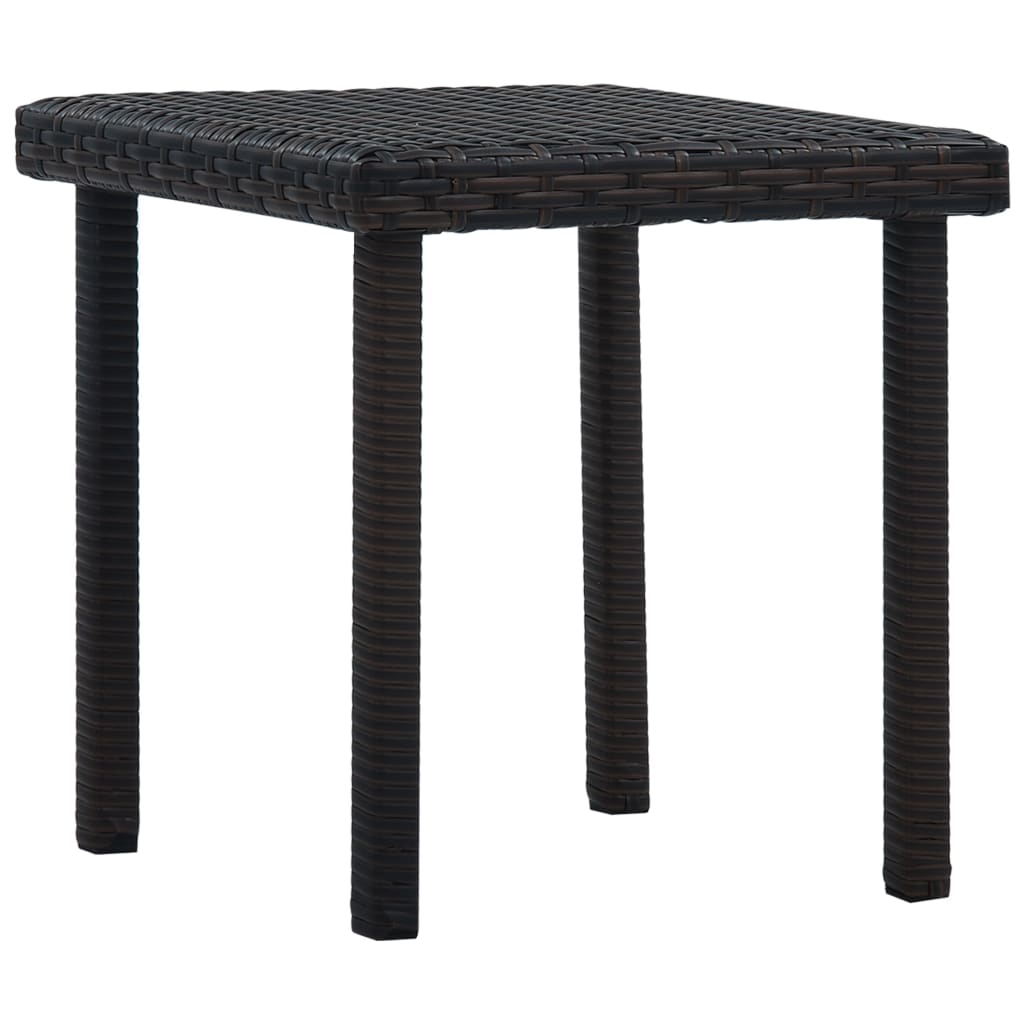 vidaXL Bistro Table Outdoor Side Table PE Rattan Patio Garden Porch Furniture-0