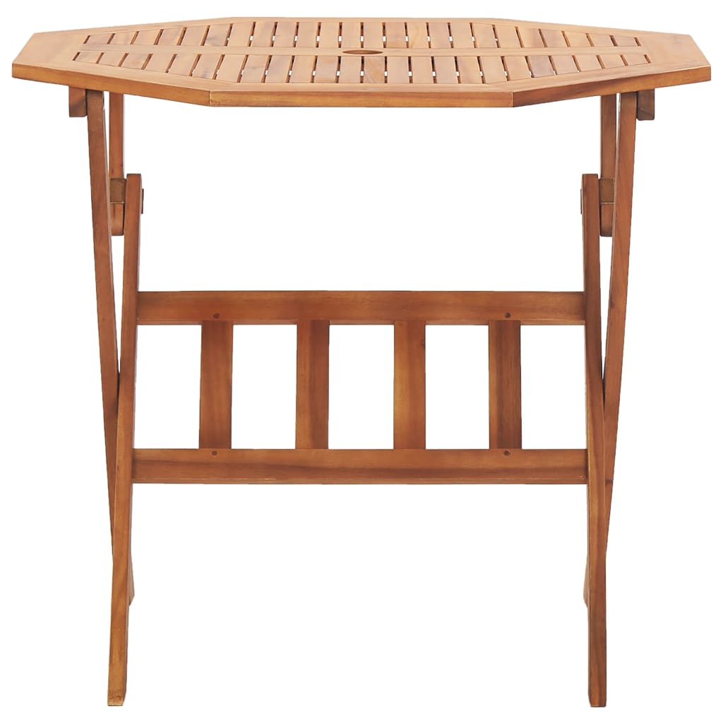 vidaXL Folding Patio Table 35.4"x29.5" Solid Wood Acacia-0