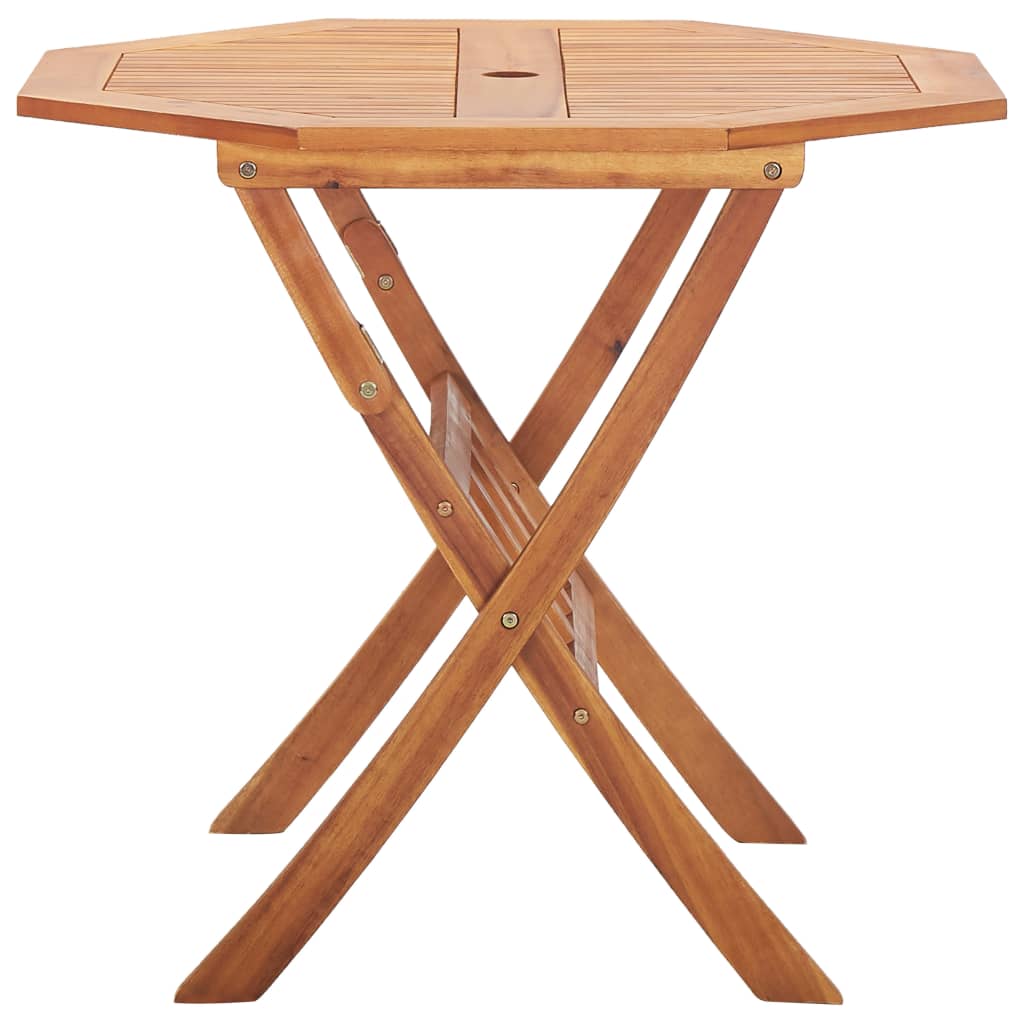 vidaXL Folding Patio Table 35.4"x29.5" Solid Wood Acacia-1