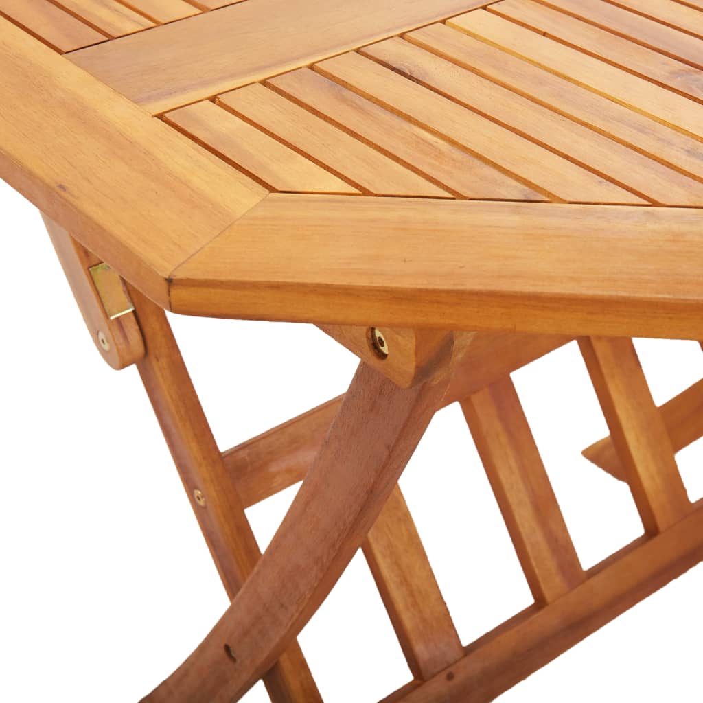 vidaXL Folding Patio Table 35.4"x29.5" Solid Wood Acacia-4