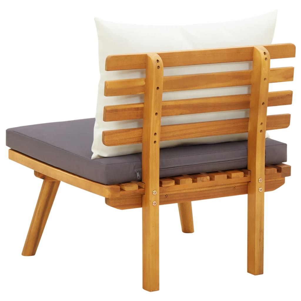 vidaXL Patio Chair with Cushions Solid Acacia Wood-3