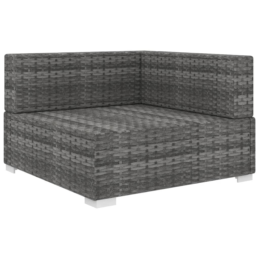 vidaXL Patio Furniture Rattan Sofa Chair Corner Seat with Cushions Poly Rattan-15