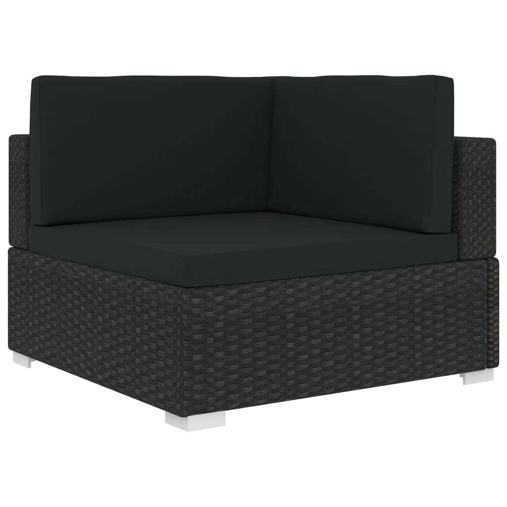 vidaXL Patio Furniture Rattan Sofa Chair Corner Seat with Cushions Poly Rattan-19